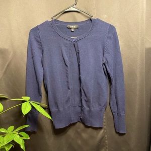 Navy blue cardigan size small . Cotton,long sleeve